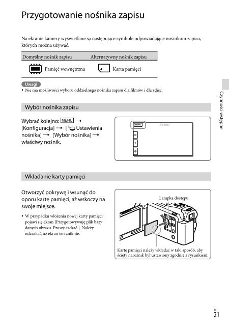 Sony HDR-PJ650E - HDR-PJ650E Consignes d&rsquo;utilisation Polonais