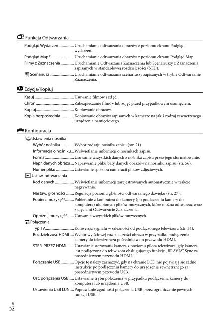 Sony HDR-PJ650E - HDR-PJ650E Consignes d&rsquo;utilisation Polonais