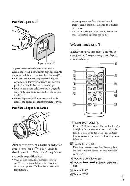 Sony HDR-PJ650E - HDR-PJ650E Consignes d&rsquo;utilisation Portugais