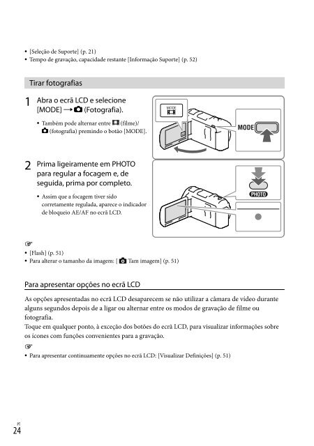 Sony HDR-PJ650E - HDR-PJ650E Consignes d&rsquo;utilisation Portugais