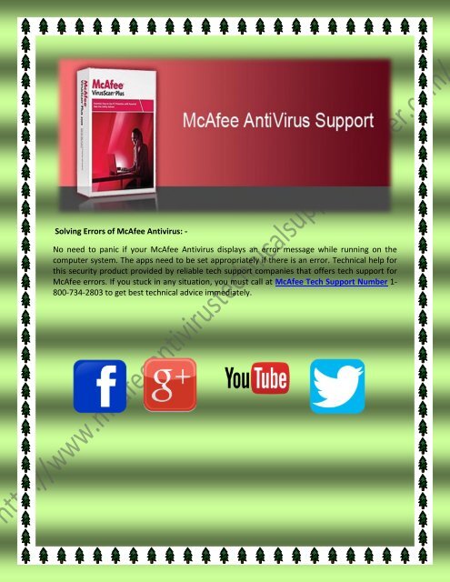 800-734-2803 McAfee Tech Support Number