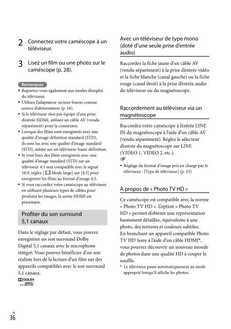 Sony HDR-PJ650E - HDR-PJ650E Consignes d&rsquo;utilisation Fran&ccedil;ais