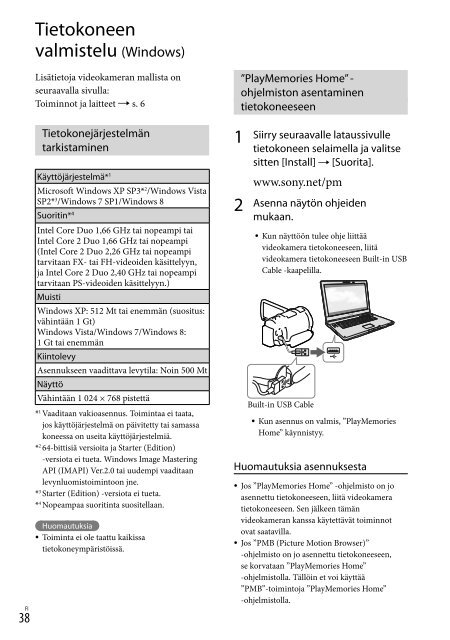 Sony HDR-PJ650E - HDR-PJ650E Consignes d&rsquo;utilisation Su&eacute;dois