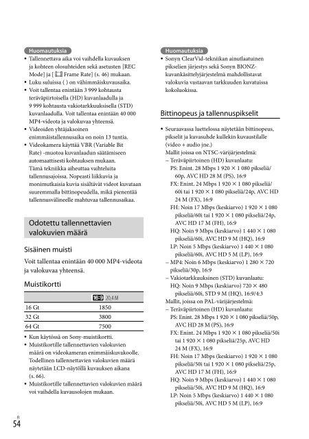 Sony HDR-PJ650E - HDR-PJ650E Consignes d&rsquo;utilisation Su&eacute;dois