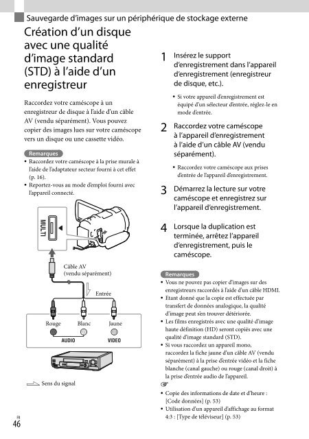 Sony HDR-PJ650E - HDR-PJ650E Consignes d&rsquo;utilisation