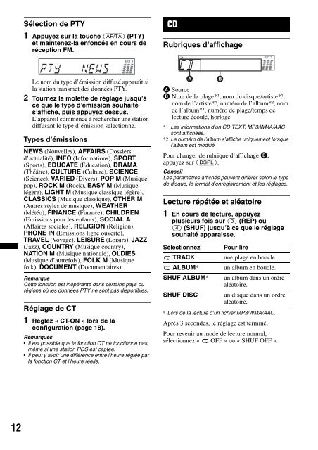 Sony CDX-GT450U - CDX-GT450U Consignes d&rsquo;utilisation Allemand