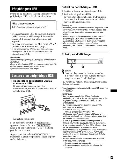 Sony CDX-GT450U - CDX-GT450U Consignes d&rsquo;utilisation Allemand