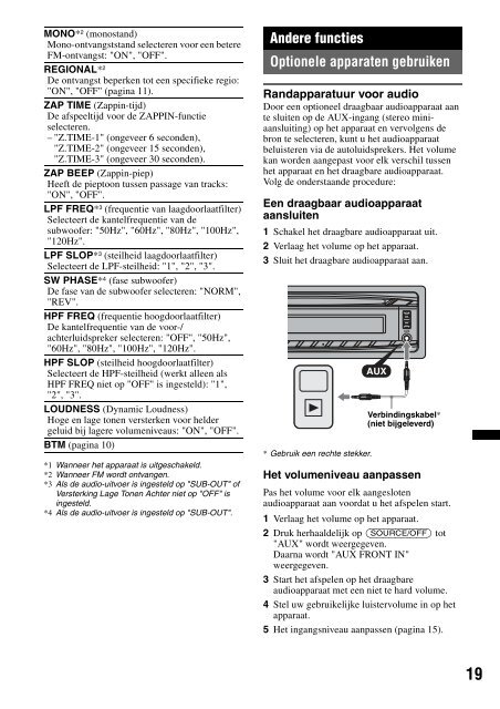 Sony CDX-GT450U - CDX-GT450U Consignes d&rsquo;utilisation Fran&ccedil;ais