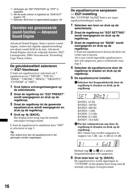 Sony CDX-GT450U - CDX-GT450U Consignes d&rsquo;utilisation