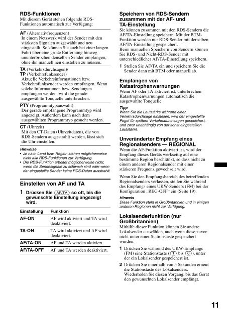 Sony CDX-GT450U - CDX-GT450U Consignes d&rsquo;utilisation