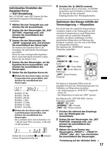 Sony CDX-GT450U - CDX-GT450U Consignes d&rsquo;utilisation