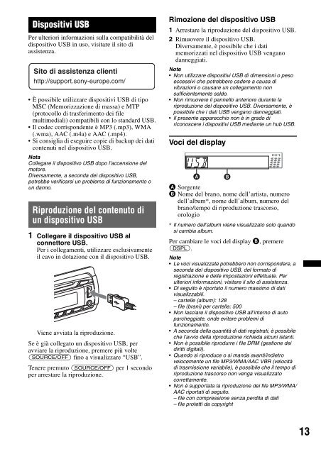 Sony CDX-GT450U - CDX-GT450U Consignes d&rsquo;utilisation