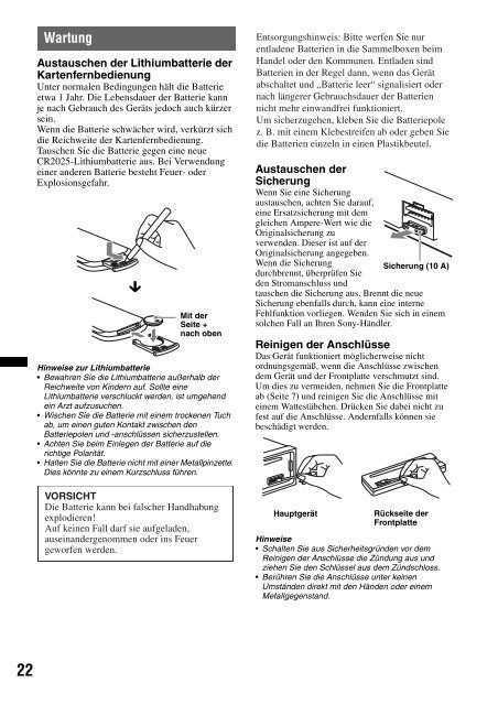 Sony CDX-GT450U - CDX-GT450U Consignes d&rsquo;utilisation