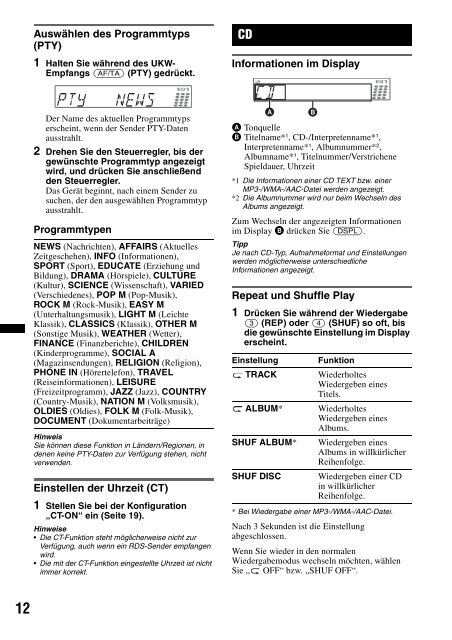 Sony CDX-GT450U - CDX-GT450U Consignes d&rsquo;utilisation Italien