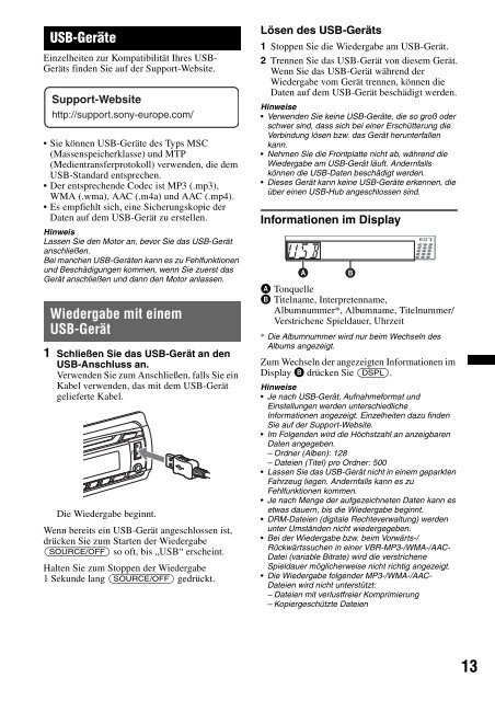 Sony CDX-GT450U - CDX-GT450U Consignes d&rsquo;utilisation Italien