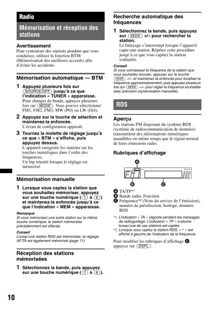 Sony CDX-GT450U - CDX-GT450U Consignes d&rsquo;utilisation Italien