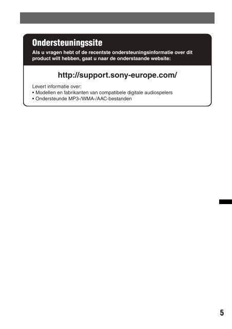 Sony CDX-GT450U - CDX-GT450U Consignes d&rsquo;utilisation N&eacute;erlandais