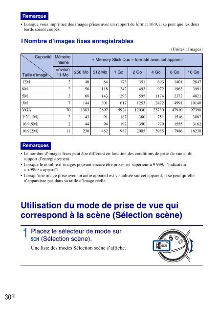 Sony DSC-W270 - DSC-W270 Consignes d&rsquo;utilisation