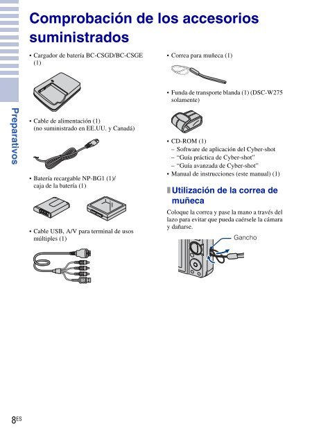 Sony DSC-W270 - DSC-W270 Consignes d&rsquo;utilisation Espagnol