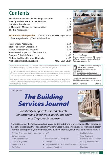 ECOBuilder-Specifiers Journal spring2018
