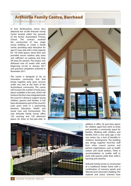 ECOBuilder-Specifiers Journal spring2018