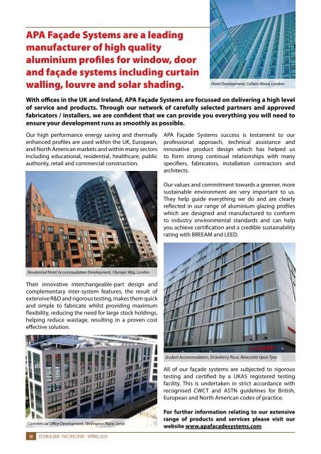 ECOBuilder-Specifiers Journal spring2018