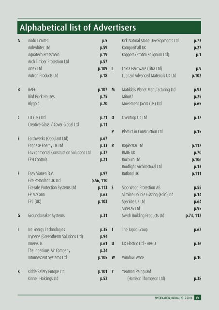 Specifiers Journal 2015-2016