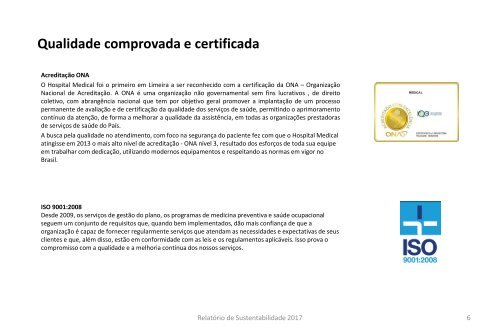 Relatório de Sustentabilidade Medical 2017