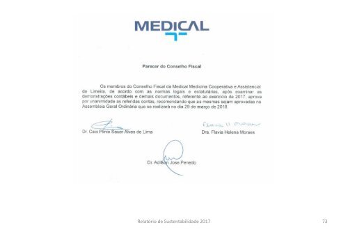 Relatório de Sustentabilidade Medical 2017