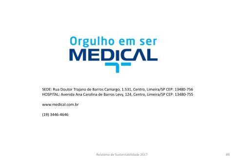 Relatório de Sustentabilidade Medical 2017