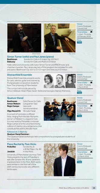 Martin Harris Centre events brochure spring 2018