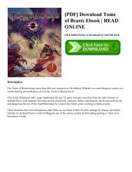 [PDF] Download Tome of Beasts Ebook  READ ONLINE