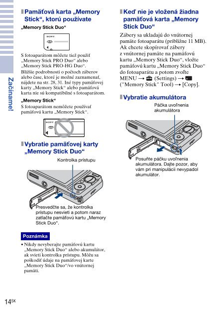 Sony DSC-W270 - DSC-W270 Consignes d&rsquo;utilisation Slovaque