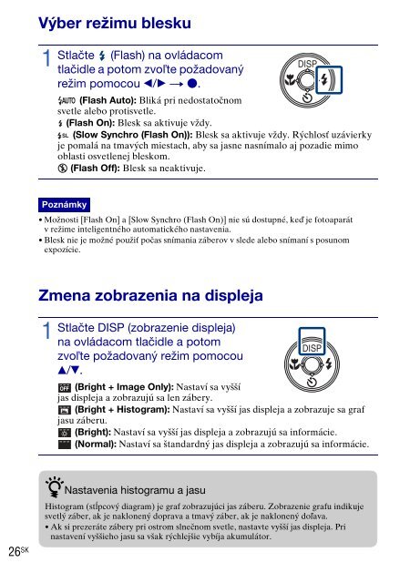 Sony DSC-W270 - DSC-W270 Consignes d&rsquo;utilisation Slovaque