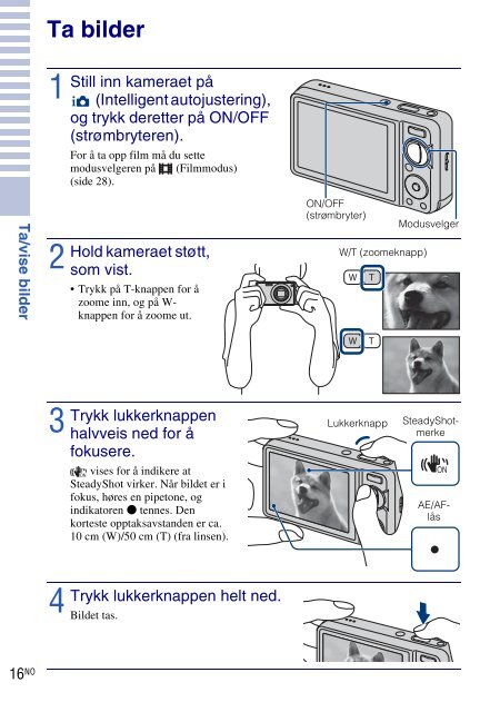 Sony DSC-W270 - DSC-W270 Consignes d&rsquo;utilisation Danois