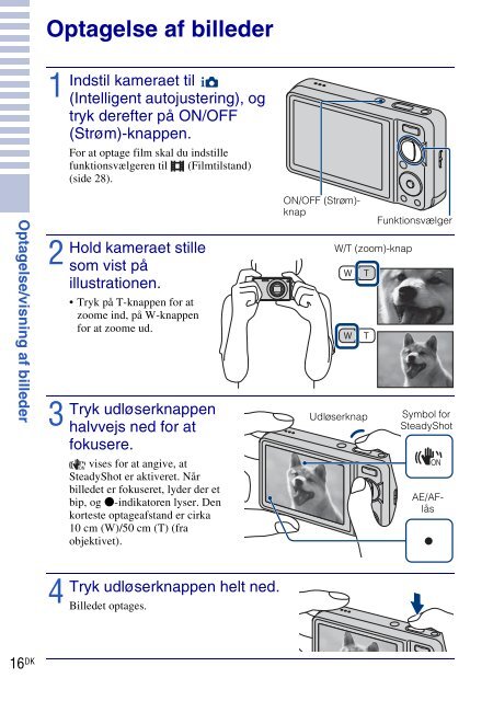 Sony DSC-W270 - DSC-W270 Consignes d&rsquo;utilisation Danois