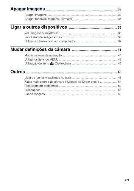 Sony DSC-W270 - DSC-W270 Consignes d&rsquo;utilisation Portugais