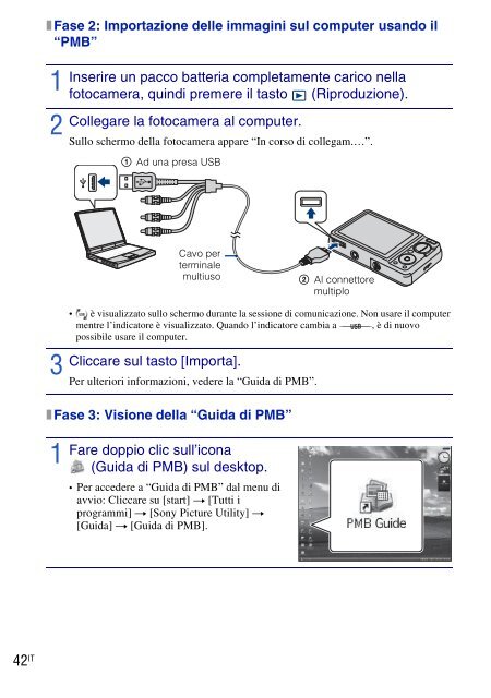 Sony DSC-W270 - DSC-W270 Consignes d&rsquo;utilisation Italien