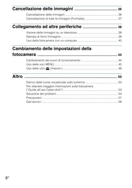 Sony DSC-W270 - DSC-W270 Consignes d&rsquo;utilisation Italien