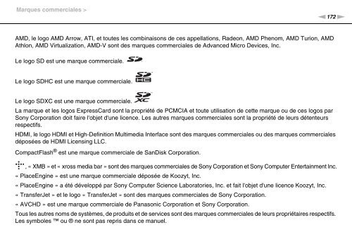 Sony VPCF13S1E - VPCF13S1E Mode d'emploi Fran&ccedil;ais