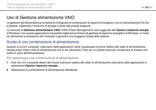 Sony VPCF13S1E - VPCF13S1E Mode d'emploi Italien