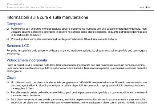 Sony VPCF13S1E - VPCF13S1E Mode d'emploi Italien