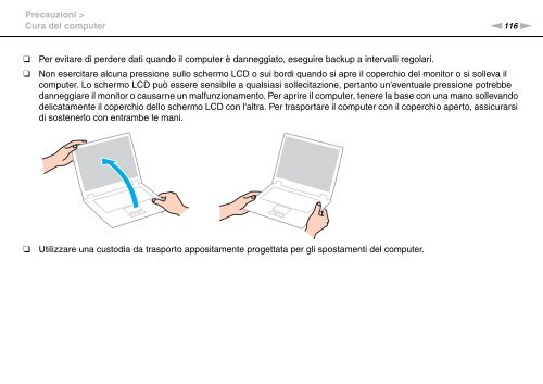 Sony VPCF13S1E - VPCF13S1E Mode d'emploi Italien