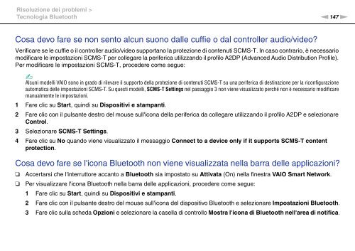 Sony VPCF13S1E - VPCF13S1E Mode d'emploi Italien