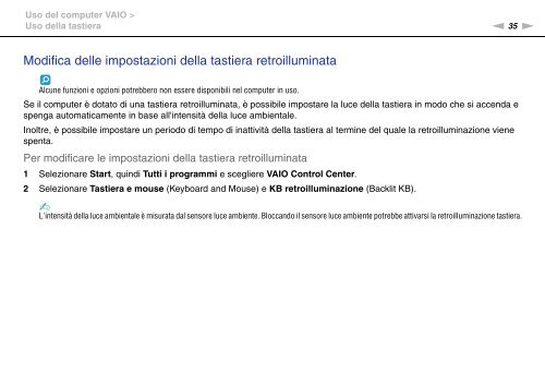 Sony VPCF13S1E - VPCF13S1E Mode d'emploi Italien