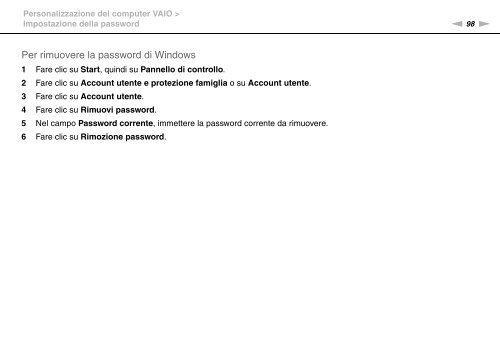 Sony VPCF13S1E - VPCF13S1E Mode d'emploi Italien