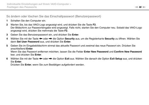 Sony VPCF13S1E - VPCF13S1E Mode d'emploi Allemand