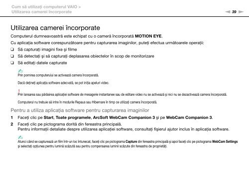 Sony VPCF13S1E - VPCF13S1E Mode d'emploi Roumain