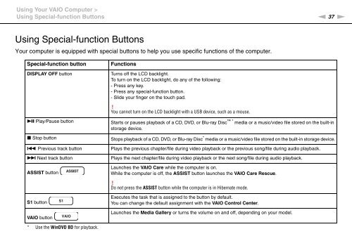 Sony VPCF13S1E - VPCF13S1E Mode d'emploi Anglais