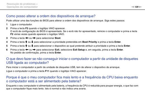 Sony VPCF13S1E - VPCF13S1E Mode d'emploi Portugais